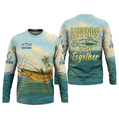 Maxcorners Legends Cast Together, Fishing UPF Shirts, Men Jersey, Men Button Down Shirt, Mens Casual Shirts
