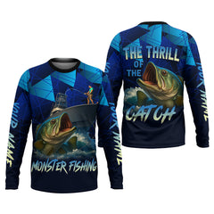 Maxcorners Monster Fishing SPF Shirts, The Thrill of The Catch Fishing Shirts For Men, Funny Fisherman Gift