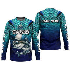 Maxcorners Bass Fishing UPF Shirts, Long Sleeve Sun Shirt, Camo Long Sleeve Shirt, Fishing Shirts For Men