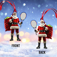 Maxcorners Custom Name Tennis Santa Ornament, Tennis Christmas Gift 2D Flat LM2111