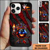 Maxcorners Bowling Fire King Crown Character Personalized Name Phone Case