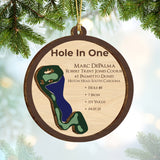 Maxcorners Hole In One Multilayer Wood Ornament, Golf Christmas Ornaments, Christmas Golf Gift, Golf Gifts For Men