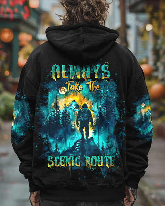 Maxcorners Always Take The Scenic Route Compass Bigfoot All Over Print LM2101