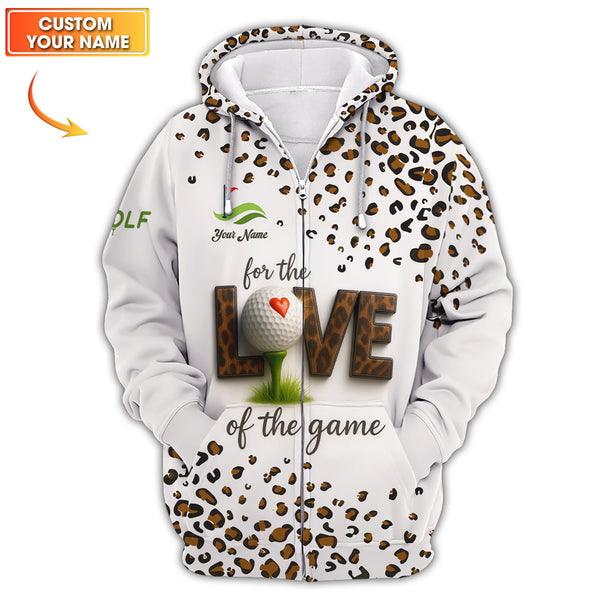 Maxcorners Personalized Name Funny Golf Polos, Leopard Print Golf Shirt,  Golf Gift For Women’s