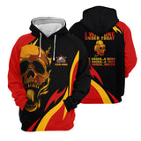 Maxcorners Custom Fire Skull Men's Golf Polo Shirt, Mens Golf Gift, Funny Golf Shirt