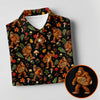 Maxcorners Autumn Bigfoot Forest Pattern Polo Shirt, Women’s Golf Apparel, Hawaiian Golf Shirt, Golf Tops For Women LM1507