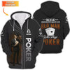Maxcorners Poker T Shirt  Never Underestimate An Old Man Who Plays Poker Skeleton Card Player Black TeeLM1009