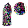 Maxcorners Black Neon Mushroom Pattern Golf Shirt, Women’s Golf Polo, Golf Shirts For Women, Performance Golf Shirt LM1507