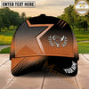 Maxcorners Golf Geometric Stripe Laurels Ball Emblem Personalized Name 3D Classic Cap