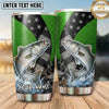 Maxcorners Fishing Tumbler Green Black Star Patchwork Design Personalized Name Tumbler (13 Species)