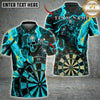 Maxcorners Darts Armored Skull Lightning Dartboard Multiple Options Personalized Name, Team Name 3D Shirt