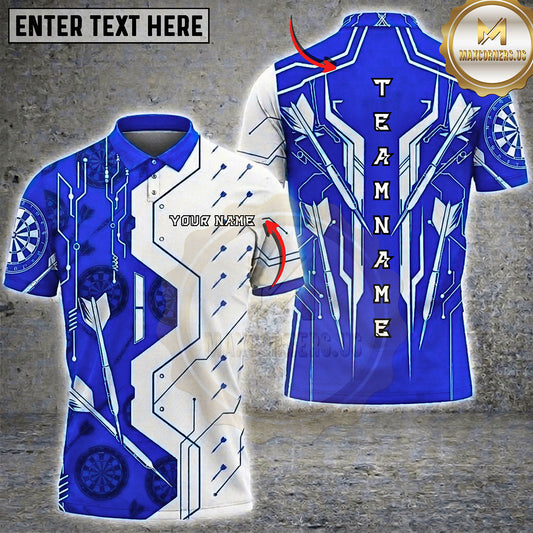Maxcorners Darts Modern Team Arrow Geometry Multiple Options Personalized Name, Team Name 3D Shirt