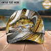Maxcorners Fishing Fish Scale Silver Stripe Multi Options Personalized Name 3D Cap (11 Fish Species)