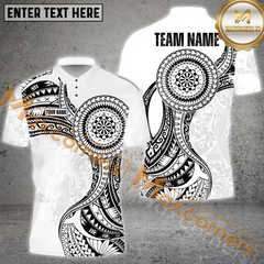 Maxcorners Darts Viking Pattern Mutilcolor Options Personalized Name, Team Name 3D Polo Shirt