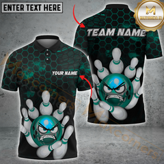 Maxcorners Bowling Angry Rollers Multicolor Customized Name, Team Name 3D Shirts