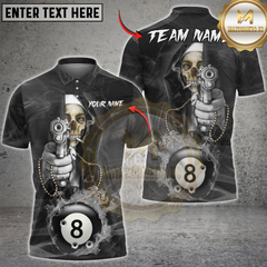 Maxcorners Billiard Reaper Shooter 8 Ball Pool Personalized Name 3D Unisex Shirt