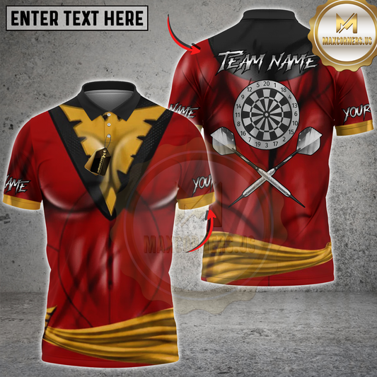 Maxcorners Darts Classic Tournament Board Champion Personalized Name 3D Unisex Shirt