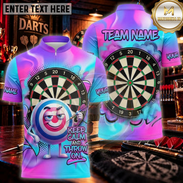 Maxcorners Darts Colorful Evil Clown Dartboard Personalized Name 3D Unisex Shirt