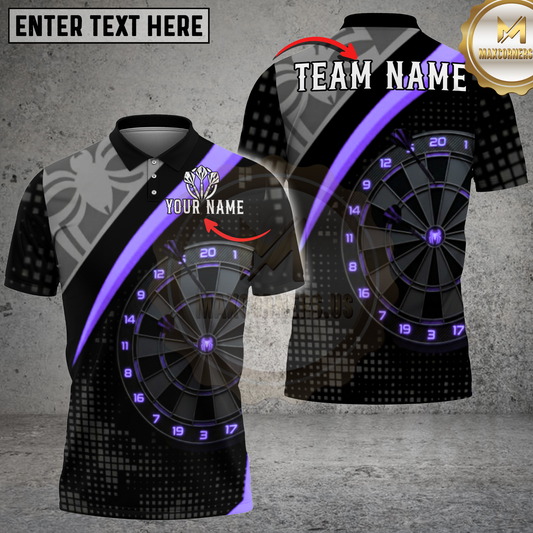 Maxcorners Dart Board Precision Red Shadow Spider Theme Multicolor Options Personalized Name, Team Name 3D Shirt (4 Colors)