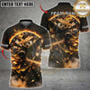 Maxcorners Darts Red Fire Panda Samurai Dartboard Multicolor Customized Name, Team Name 3D Shirts