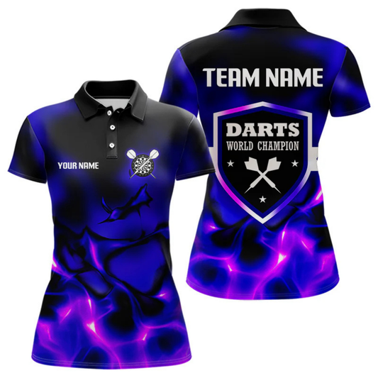 Maxcorners Darts World Champion Custom Blue-Purple Dart Shirt For Men, Dart Team Jerseys  LM154