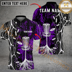 Maxcorners Savage Strike Disc Golf Polo Shirt Personalized Name, Team Name 3D Shirt (4 Colors)