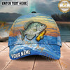 Maxcorners Fishing Sunset Ocean Wave Beer Bottle Personalized Name 3D Cap (12 Fish Species)