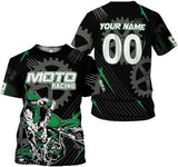 Maxcorners Motocross Racing Customize Name And Number 3D Shirts