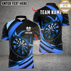 Maxcorners Darts Gold Black Abstract Style Multicolor Customized Name, Team Name 3D Shirts