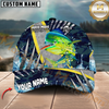 Maxcorners Fishing Cod Water Blue Customized Name 3D Cap (8 Breeds)