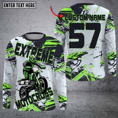 Maxcorners Rider's Edge Motorcycle Personalized Name 3D Shirt