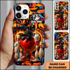 Maxcorners Bowling Graffiti Street Ball Character Multicolor Personalized Name 3D Phone Case