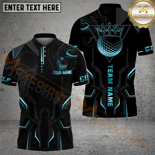 Maxcorners Golf Luxury Personalized Name, Team Name 3D Shirt (6 Colors)