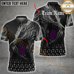 Maxcorners Wolf Darts Warrior Multicolor Personalized 3D Shirt, Dark Beast with Target Eye Shirts