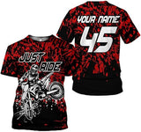 Maxcorners Motocross Dirt Bike Motorcycle Off-Road Customize Name And Number 3D Shirts