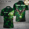 Maxcorners Pickleball Polo Lightning Eagle Power Multiple Options Personalized Name, Team Name 3D Shirt