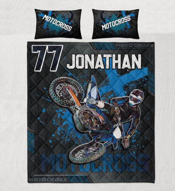 Maxcorners Motocross 4 Personalized Bedding Set