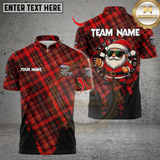 Maxcorners Darts Funny Christmas Santa Dartboard Design Custom Name & Team Name 3D Shirts