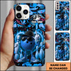 Maxcorners Bowling Graffiti Street Ball Character Multicolor Personalized Name 3D Phone Case