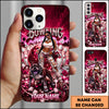 Maxcorners Bowling City Girl Dog Bling Multicolor Personalized Name 3D Phone Case