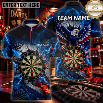 Maxcorners Darts & Dynamic Dartboard Skull Graphic Customized Name, Team Name 3D Shirts
