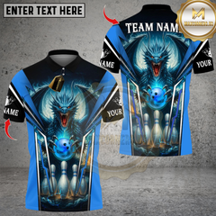 Maxcorners Bowling Dragon Multicolor Customized Name, Team Name 3D Shirts