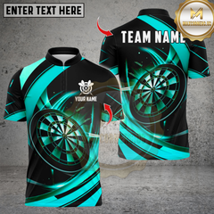 Maxcorners Darts Gold Black Abstract Style Multicolor Customized Name, Team Name 3D Shirts