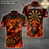 Maxcorners Darts Demon Bull Skull Dartboard Multiple Options Personalized Name, Team Name 3D Shirt