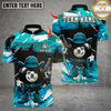 Maxcorners Funny Cowboy Billiards 8 Ball Design Multicolor Customized Name, Team Name 3D Shirts