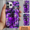 Maxcorners Bowling Graffiti Street Ball Character Multicolor Personalized Name 3D Phone Case