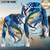 Maxcorners Fishing Technical Fish Scale Custom Name & Team Name 3D Shirts