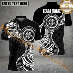 Maxcorners Darts Viking Pattern Mutilcolor Options Personalized Name, Team Name 3D Polo Shirt