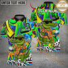 Maxcorners Urban Bunny Golfer Shirt Golf Polo Customized Name, Team Name 3D Shirts (4 Colors)