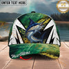 Maxcorners Fishing Cap Underwater Graphic Personalized Name 3D Cap (12 Fish Species)